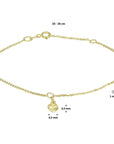 14K Geelgouden enkelbandje hart 1,0 mm 24 - 26 cm 4020723 - PansiteNederland.nl