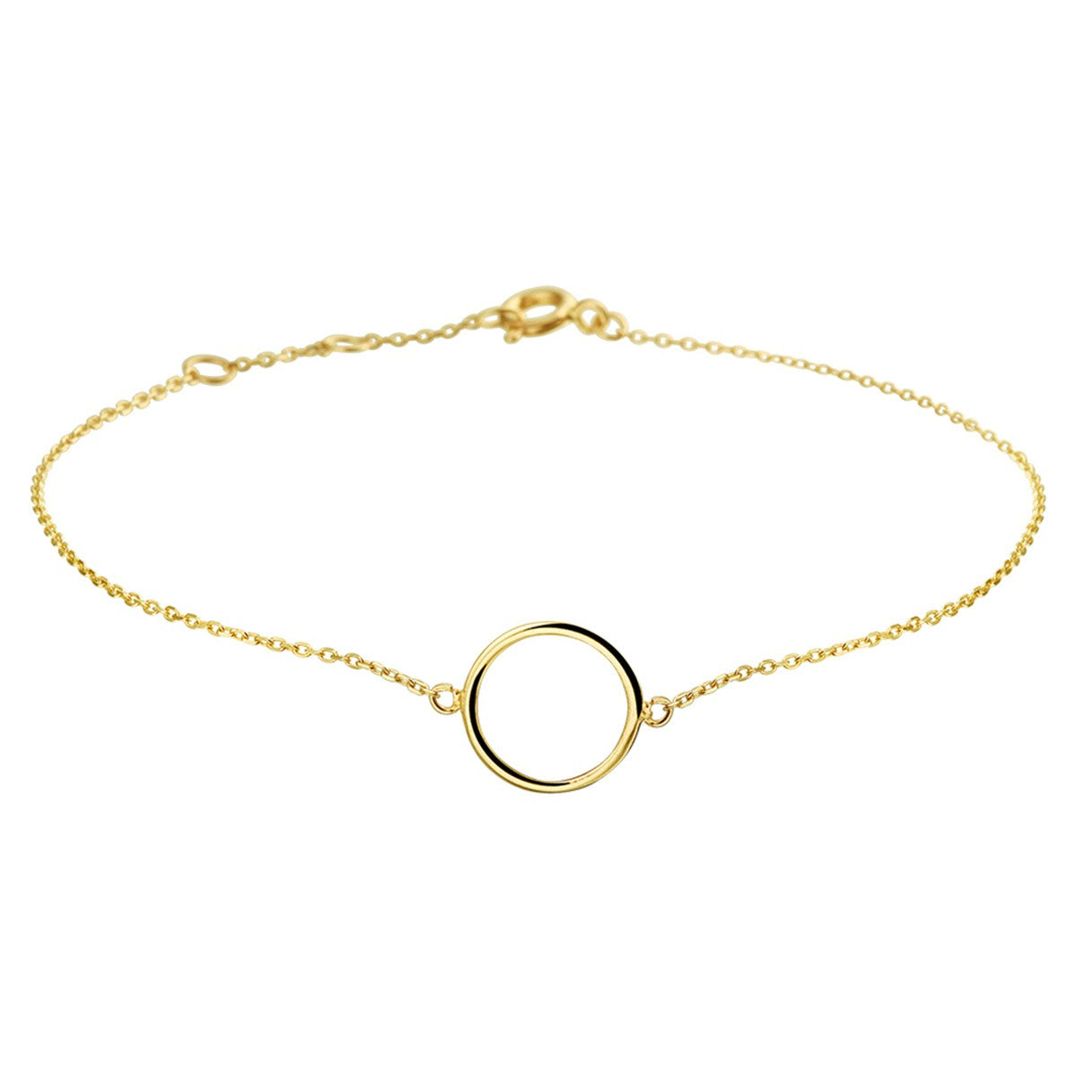 Fantasy Collection Armband rondje 0,8 mm 16,5 - 17,5 - 18,5 cm 14K geelgoud