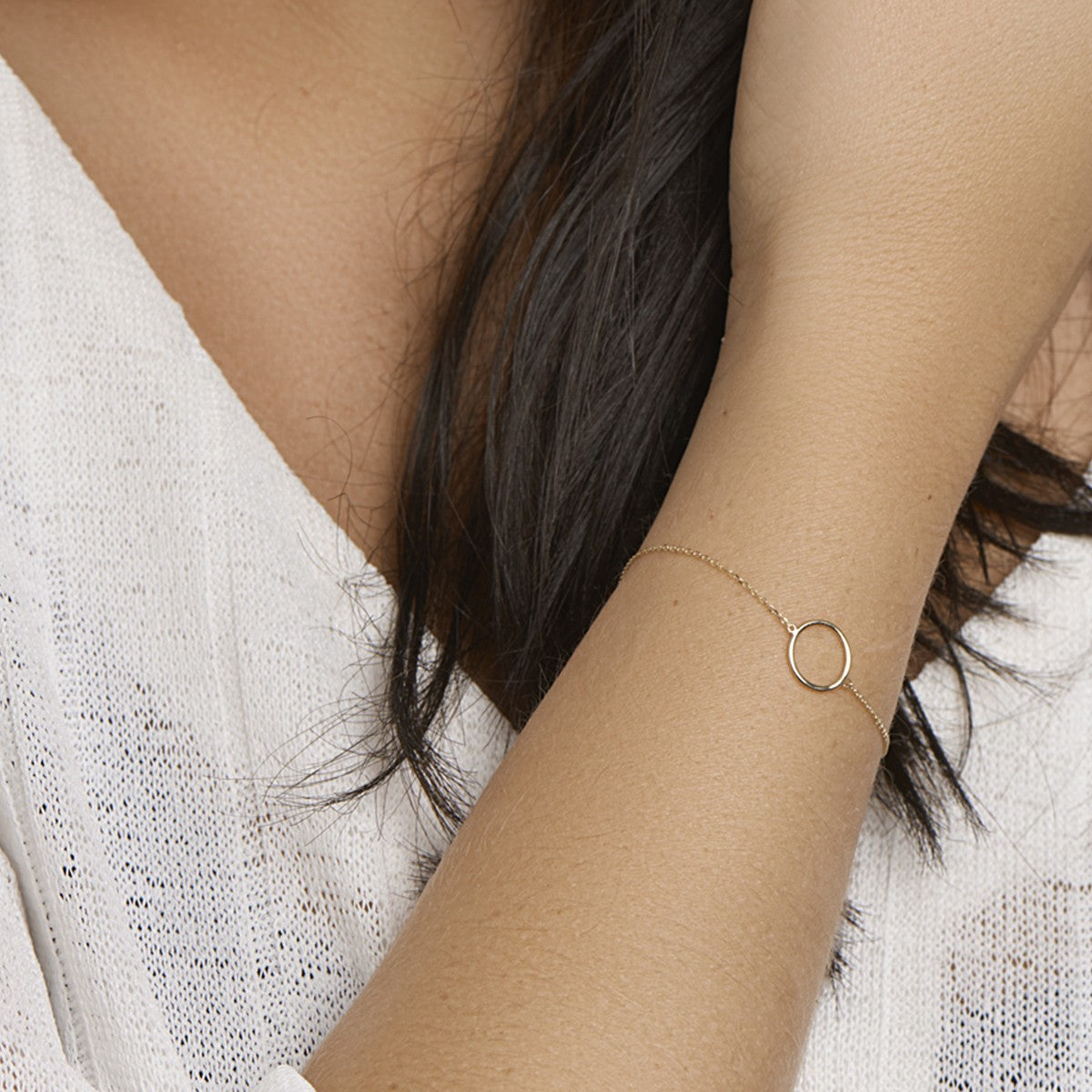 Fantasy Collection Armband rondje 0,8 mm 16,5 - 17,5 - 18,5 cm 14K geelgoud