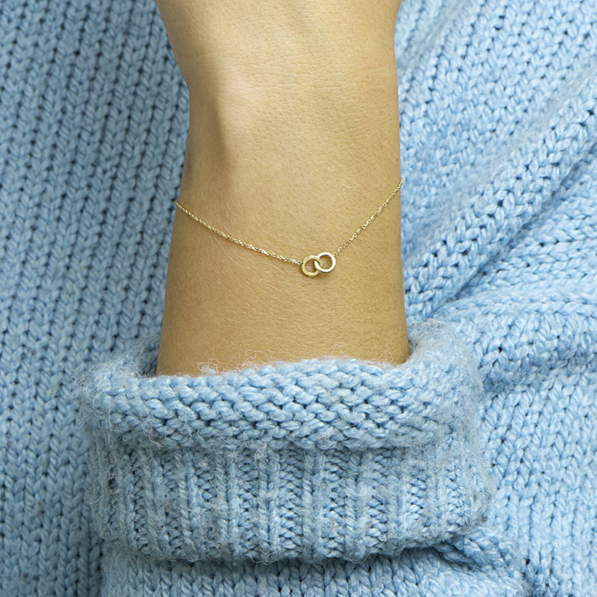 Fantasy Collection Armband rondjes 0,9 mm 16 - 18 cm 14K geelgoud