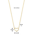 14K geelgoud collier hart 0,8 mm 40 - 42 - 44 cm 4020736 - PansiteNederland.nl