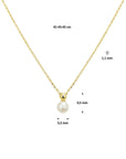 14K geelgoud collier parel 1,1 mm 41 - 43 - 45 cm 4020739 - PansiteNederland.nl