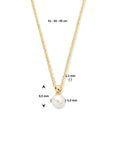 14K geelgoud collier parel 1,1 mm 41 - 43 - 45 cm 4020739 - PansiteNederland.nl