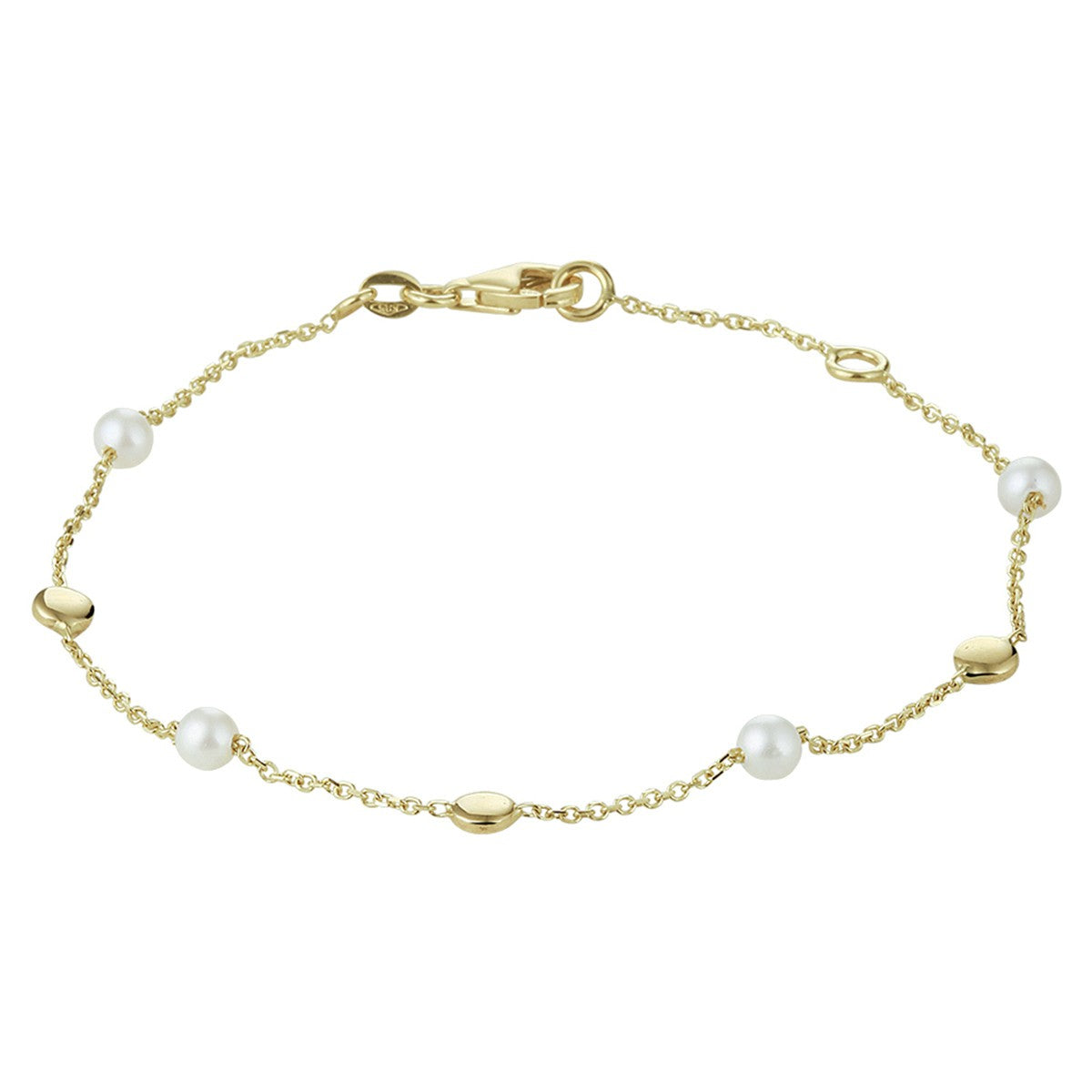 Fantasy Collection Armband parel 17 - 19 cm 14K geelgoud