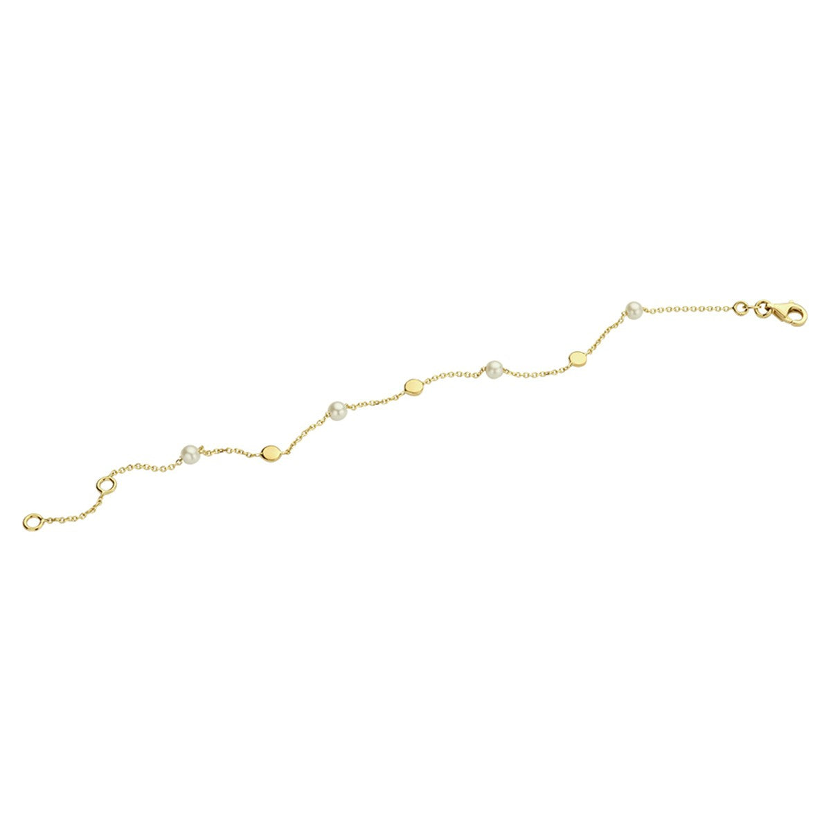 Fantasy Collection Armband parel 17 - 19 cm 14K geelgoud