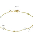 14K Geelgoud Armband Parel 17 - 19 Cm 4020757 - PansiteNederland.nl
