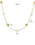 14K geelgoud collier parel 42 - 45 cm 4020758 - PansiteNederland.nl