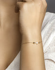 14K Geelgoud Armband Parel 17 - 19 Cm 4020764 - PansiteNederland.nl