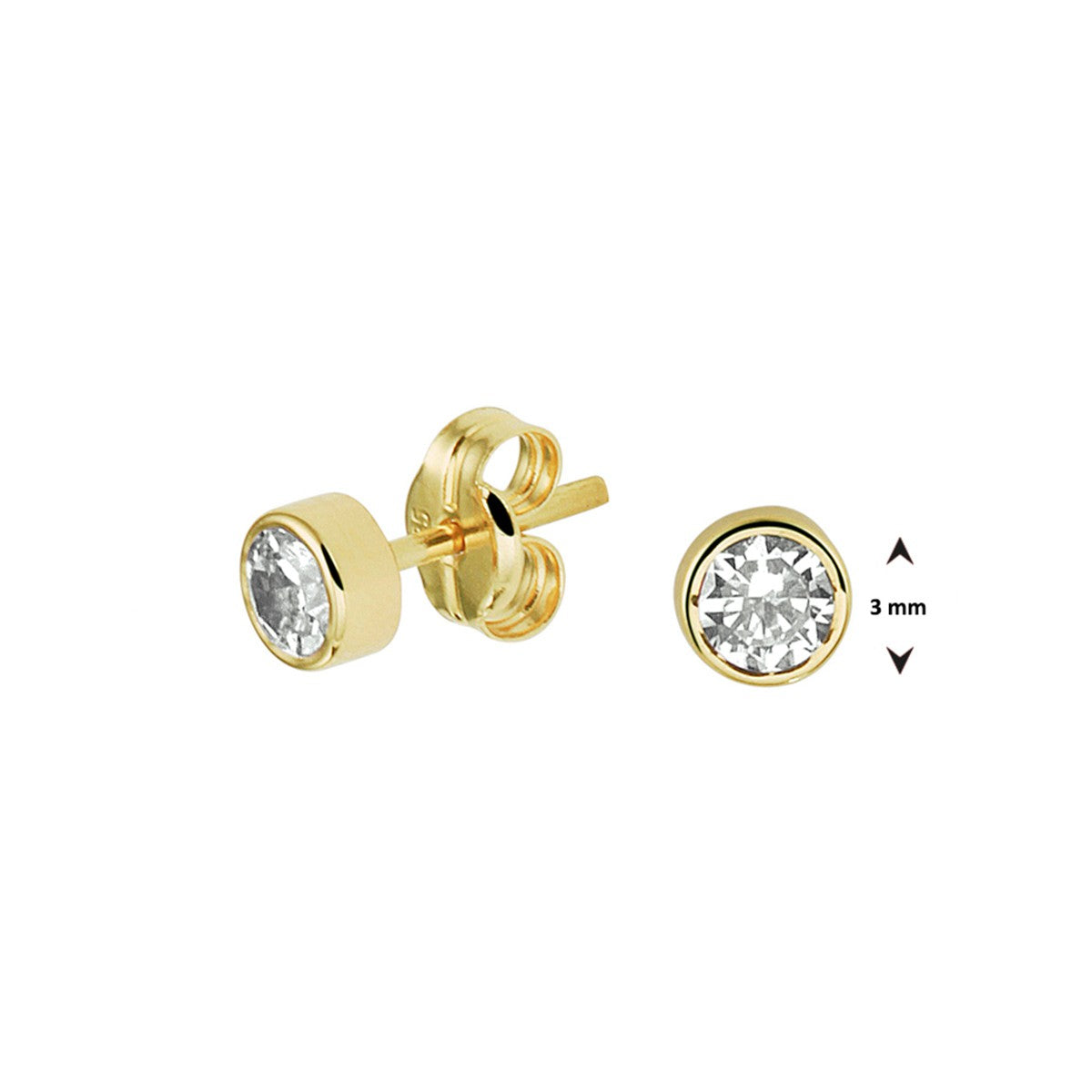 Fantasy Collection Oorbellen zirkonia 14K geelgoud