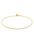 14K Geelgouden enkelbandje singapore 1,4 mm 24 - 26 cm 4020828 - PansiteNederland.nl