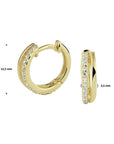 14K Geelgouden Klapoorringen zirkonia - 4020847 - PansiteNederland.nl