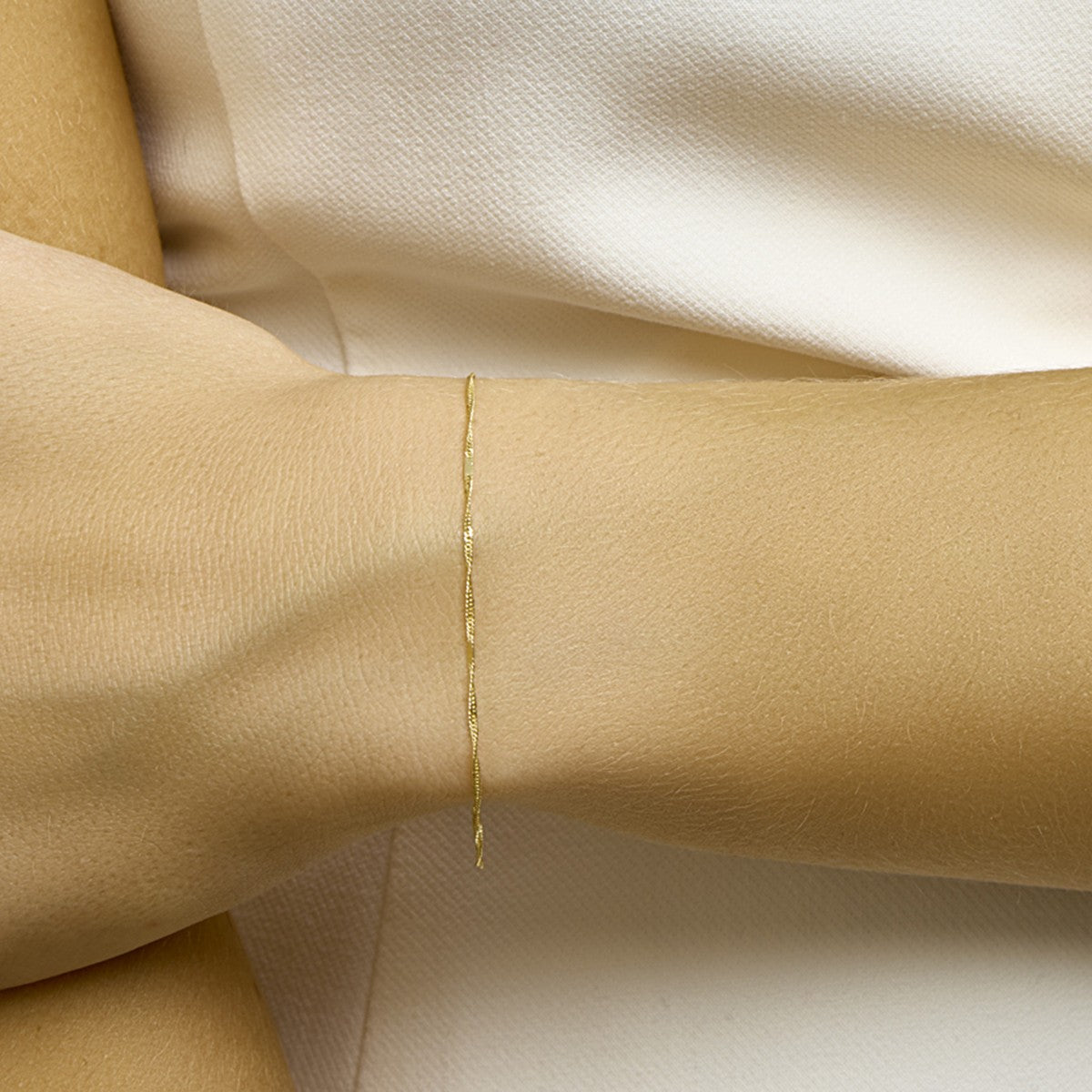 Fantasy Collection Armband singapore 1,1 mm 14K geelgoud