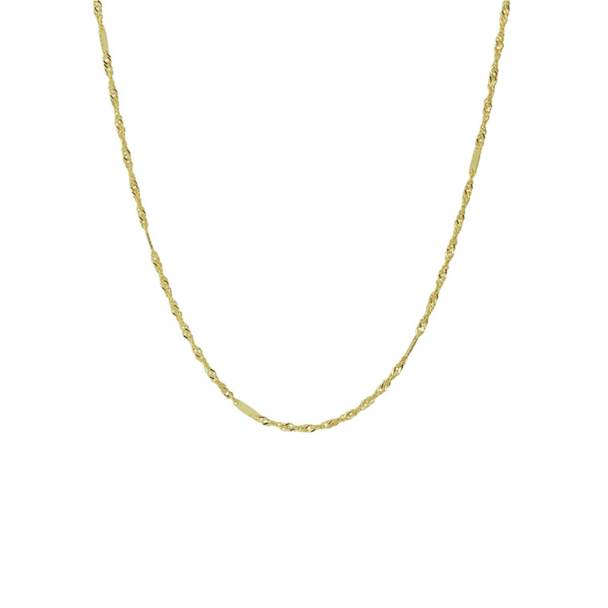 Fantasy Collection Collier singapore 1,1 mm 14K geelgoud