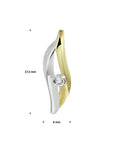 14K Bicolor gouden hanger zirkonia bicolor gestift 4020917 - PansiteNederland.nl