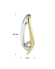 14K geelgoud hanger zirkonia bicolor gestift 4020918 - PansiteNederland.nl