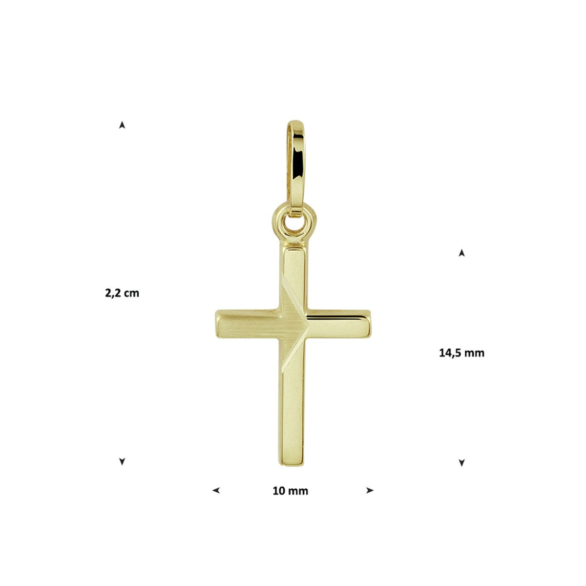 Fantasy Collection Hanger kruis 14K geelgoud
