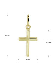 14K geelgoud hanger kruis 4020919 - PansiteNederland.nl