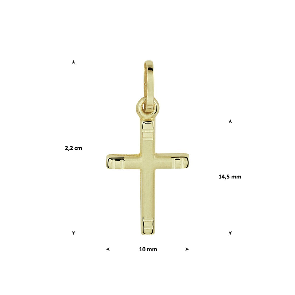 Fantasy Collection Hanger kruis 14K geelgoud