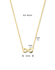 14K geelgoud collier infinity 41,5 - 44,5 cm 4020957 - PansiteNederland.nl