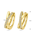 14K Geelgouden Klapoorringen zirkonia - 4020989 - PansiteNederland.nl