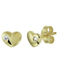 14K Geelgoud Oorknoppen Hart Zirkonia 4020994 - PansiteNederland.nl