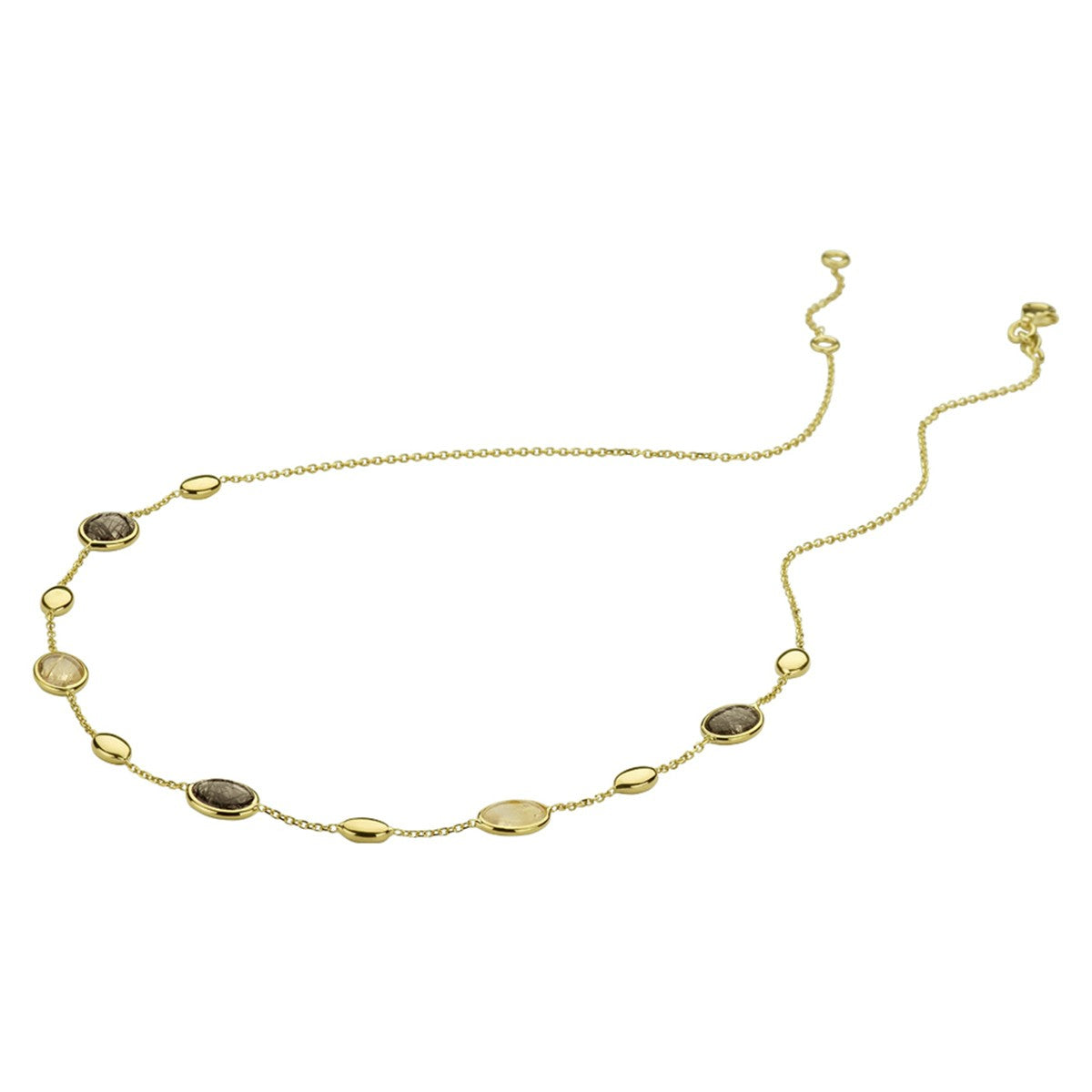 Fantasy Collection Collier rutiel kwarts 42 - 45 cm 14K geelgoud