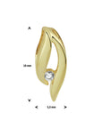 14K geelgoud hanger diamant 0.03ct h si 4021018 - PansiteNederland.nl