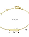 14K Geelgoud Graveerarmband Plaat 3 Mm 15,5 - 16,5 - 17,5 Cm 4021122 - PansiteNederland.nl