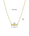 14K geelgoud graveercollier plaat 3,0 mm 40 - 42 - 44 cm 4021124 - PansiteNederland.nl