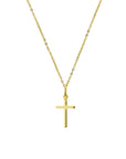 14K geelgoud collier kruis 41 + 4 cm 4021196 - PansiteNederland.nl