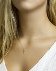 14K geelgoud collier kruis 41 + 4 cm 4021196 - PansiteNederland.nl