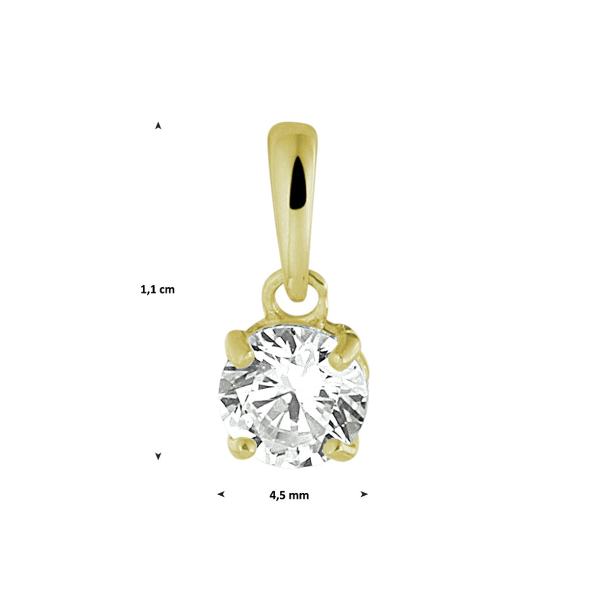 Fantasy Collection Hanger zirkonia 14K geelgoud