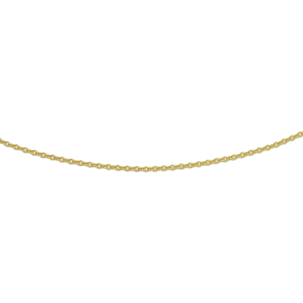 Fantasy Collection Collier anker rond 1,1 mm 14K geelgoud