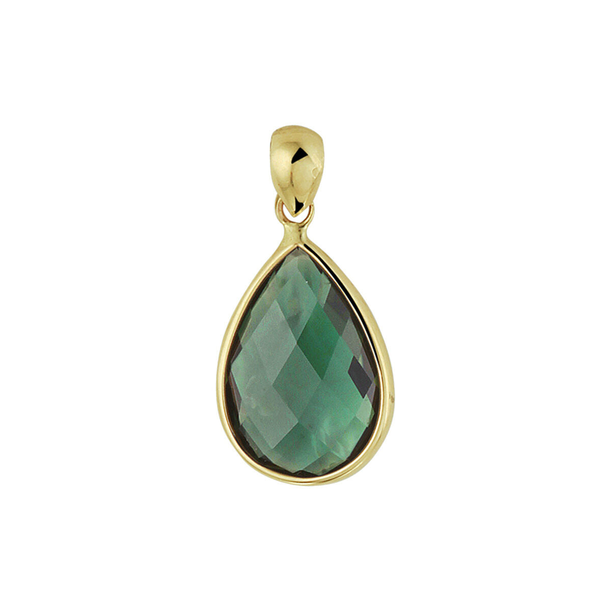 Fantasy Collection Hanger groen kwarts 14K geelgoud
