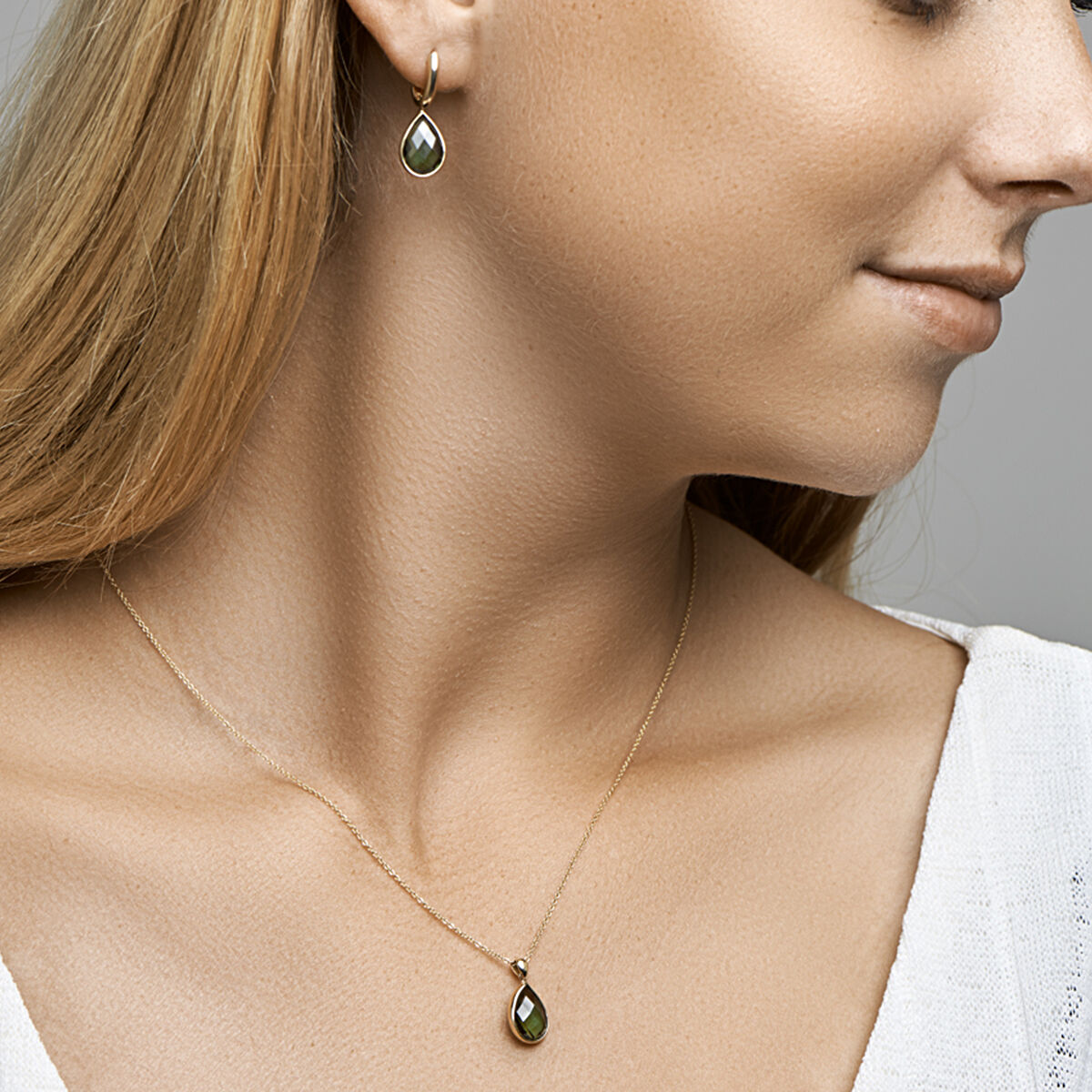 Fantasy Collection Hanger groen kwarts 14K geelgoud