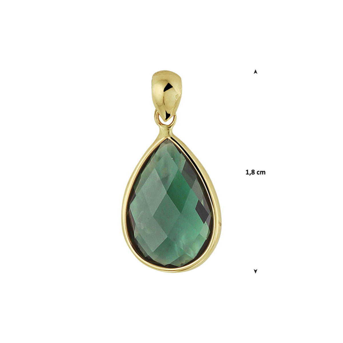 Fantasy Collection Hanger groen kwarts 14K geelgoud
