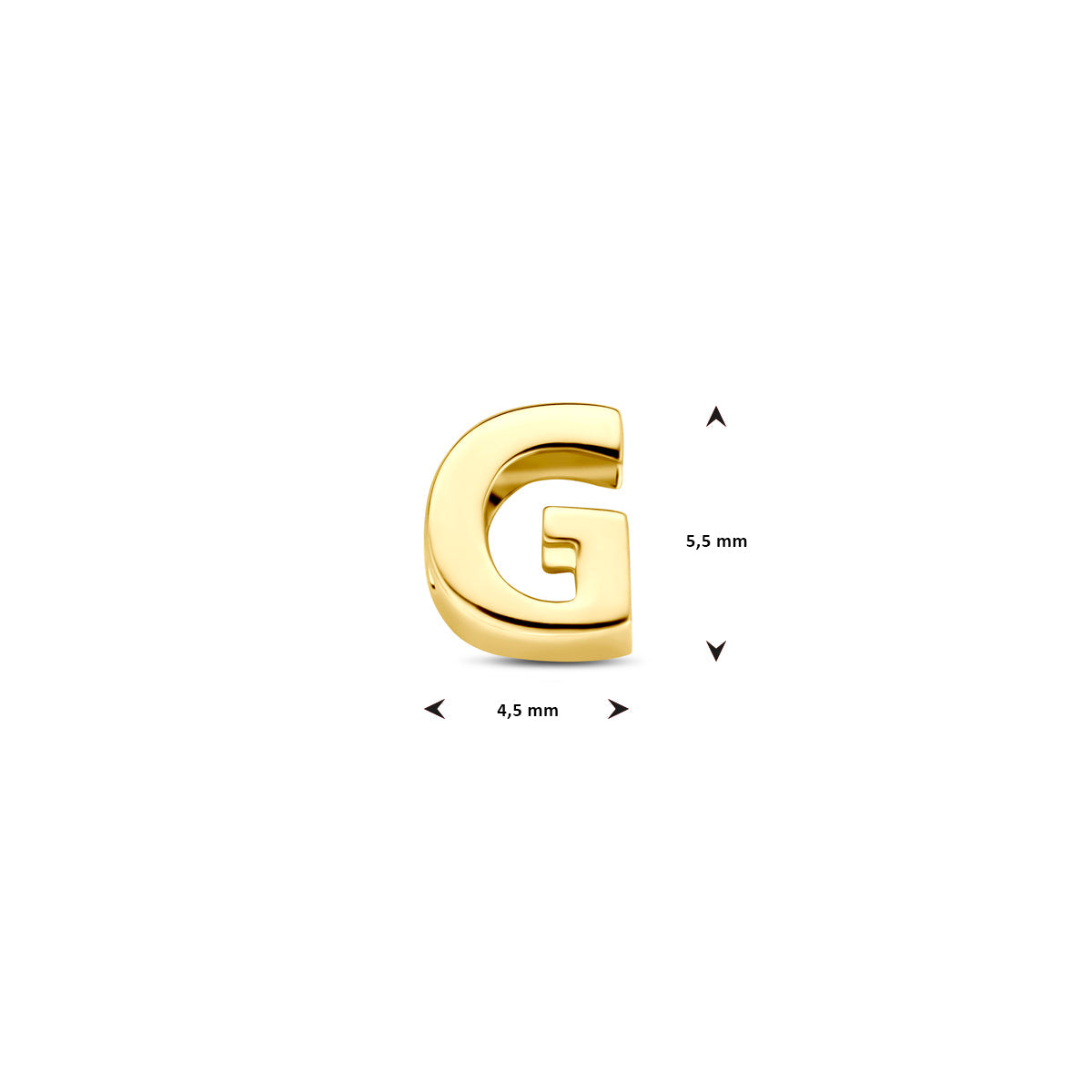 Fantasy Collection Hanger letter G 5,5 mm 14K geelgoud - 4021483