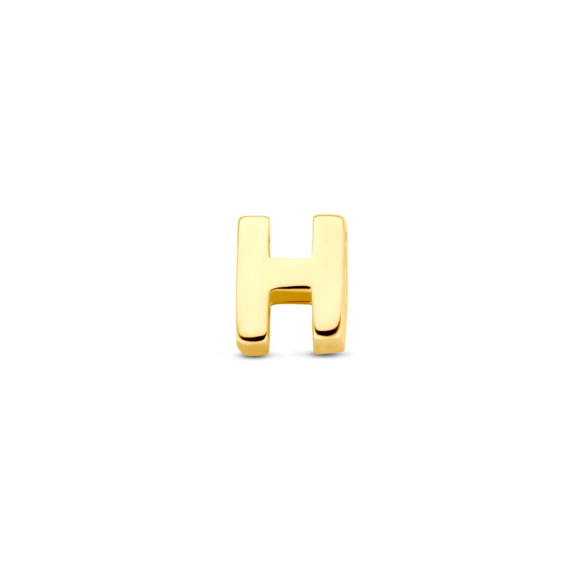Hanger letter H 5,5 mm 14K geelgoud #Letter_H