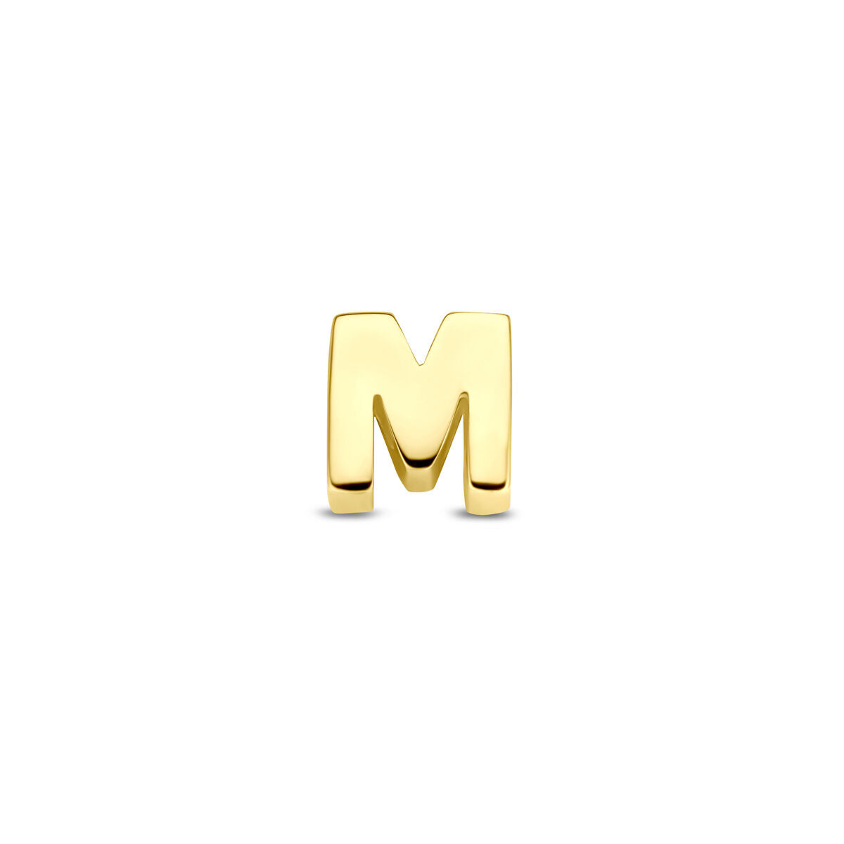Hanger letter M 5,5 mm 14K geelgoud #Letter_M