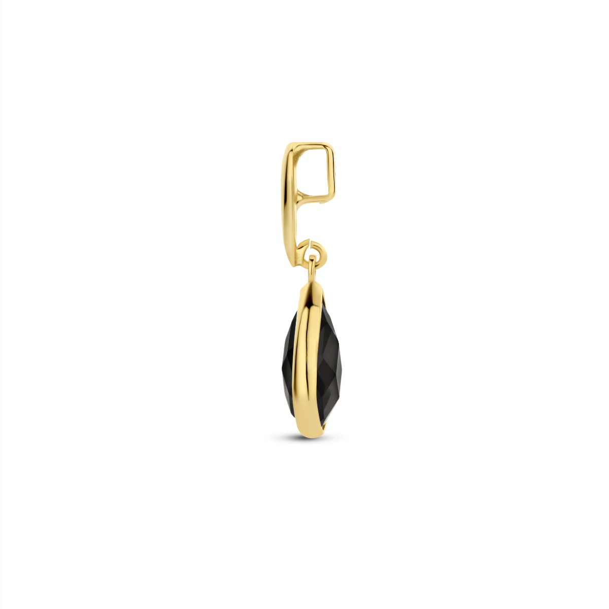 Hanger onyx 12,5 mm 14K geelgoud