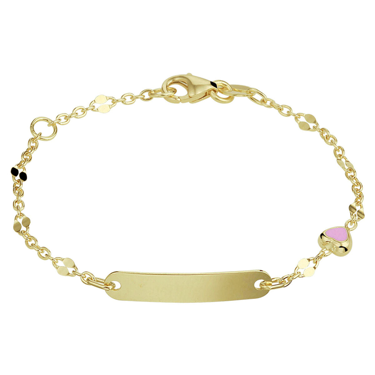 Fantasy Collection Graveerarmband hart plaat 4 mm 11 - 13 cm 14K geelgoud