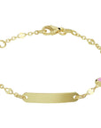 14K Geelgoud Graveerarmband Hart Plaat 4 Mm 11 - 13 Cm 4022356 - PansiteNederland.nl