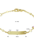 14K Geelgoud Graveerarmband Hart Plaat 4 Mm 11 - 13 Cm 4022356 - PansiteNederland.nl