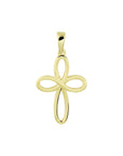 14K geelgoud hanger kruis 4022365 - PansiteNederland.nl
