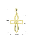 14K geelgoud hanger kruis 4022365 - PansiteNederland.nl