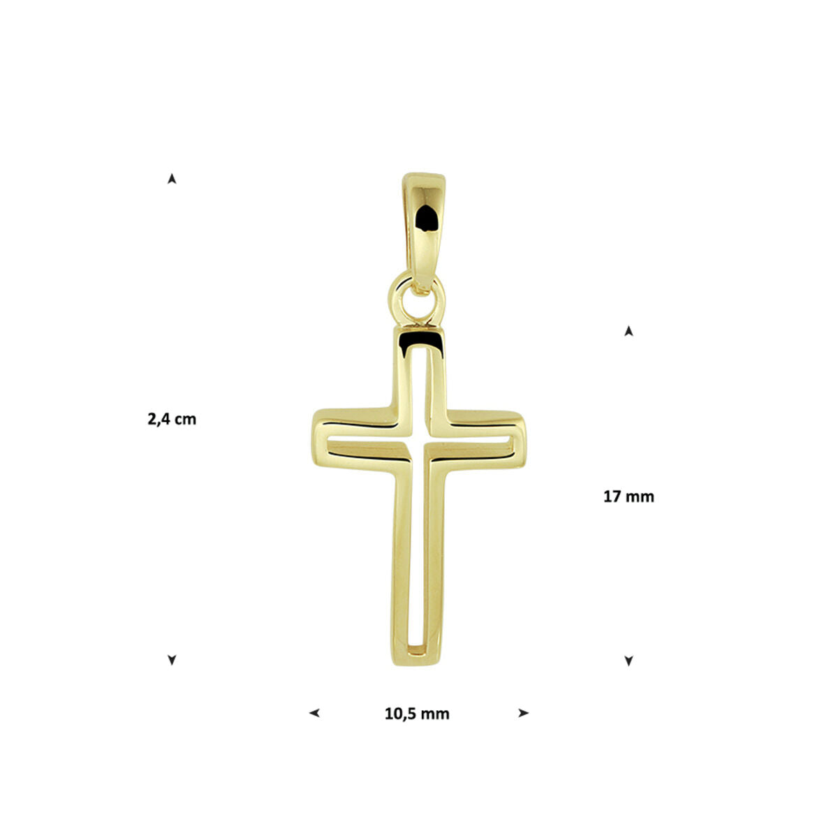 Fantasy Collection Hanger kruis 14K geelgoud