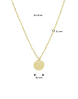 14K geelgoud graveercollier rondje 41 + 3 cm 4022521 - PansiteNederland.nl