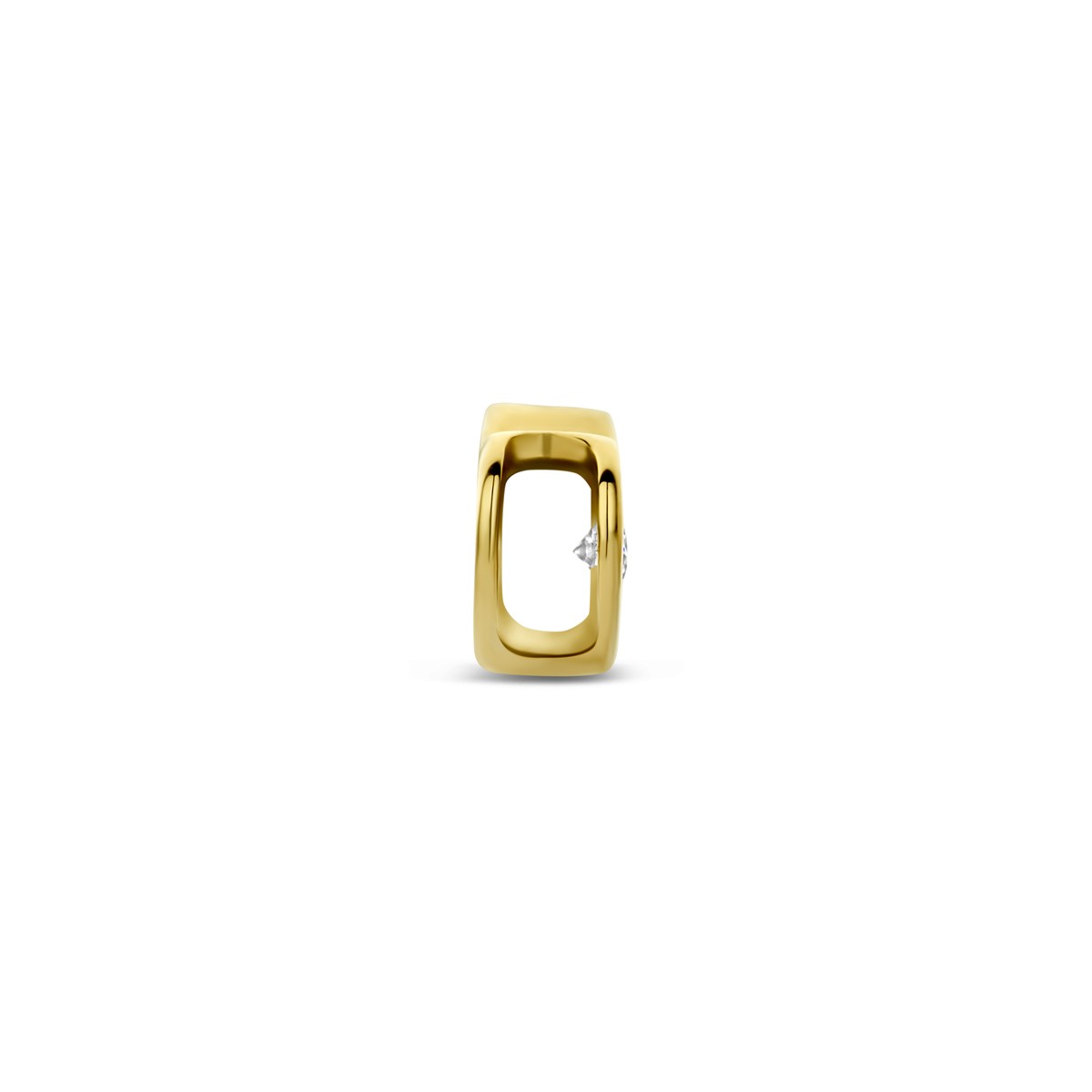 Hanger hart zirkonia 5 mm 14K geelgoud