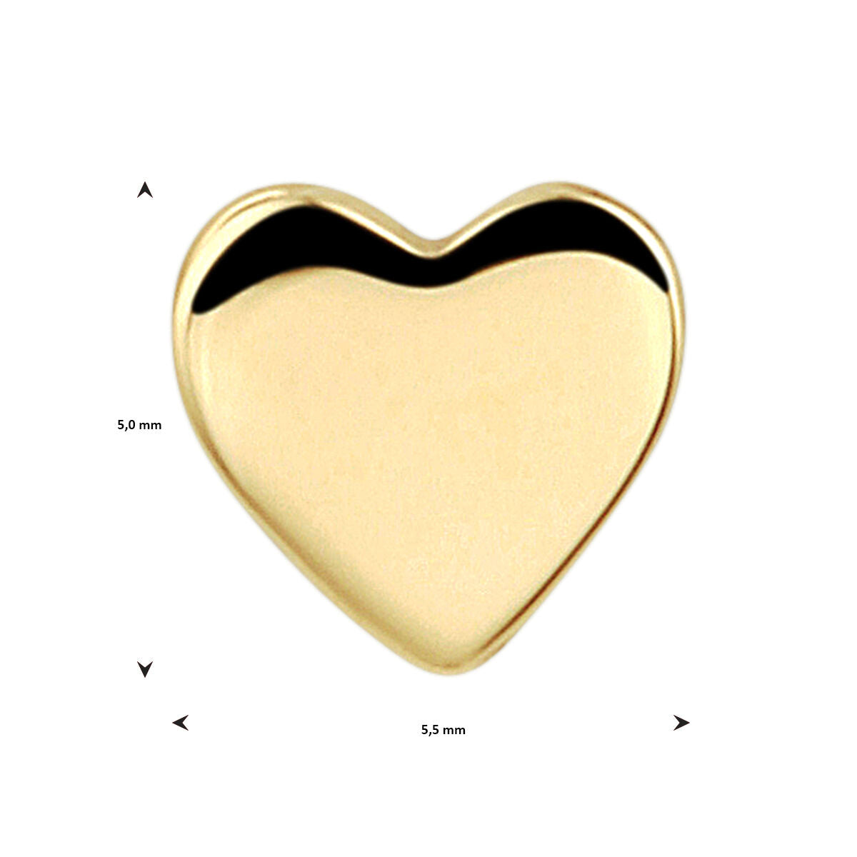 Fantasy Collection Hanger hart 5 mm 14K geelgoud