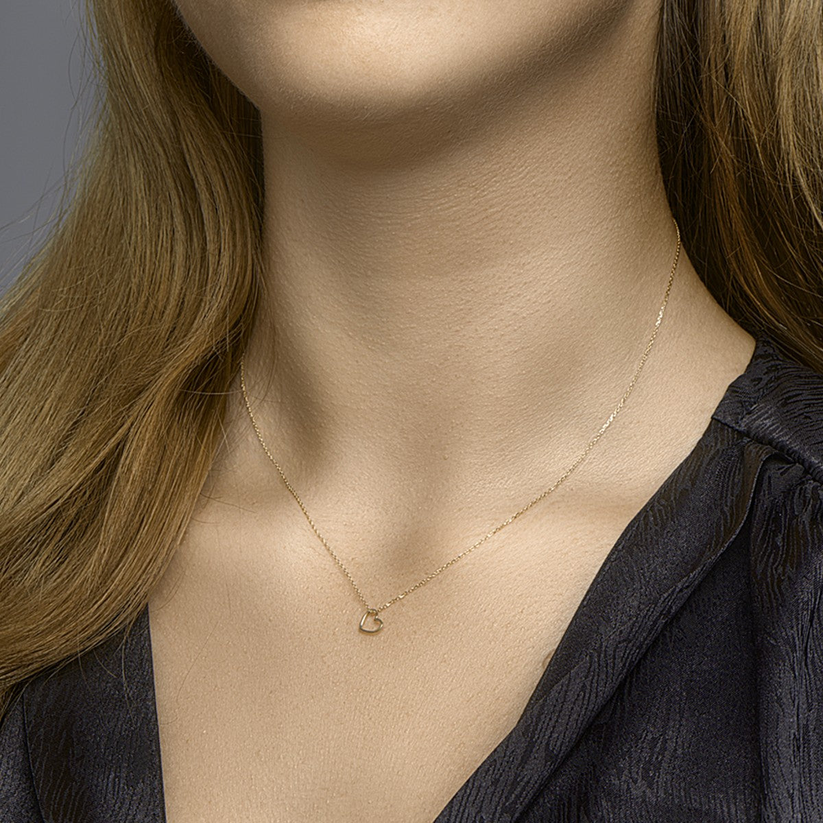 Collier hart 40 - 42 - 44 cm 14K geelgoud 6,5 x 7,5 mm – 4022584